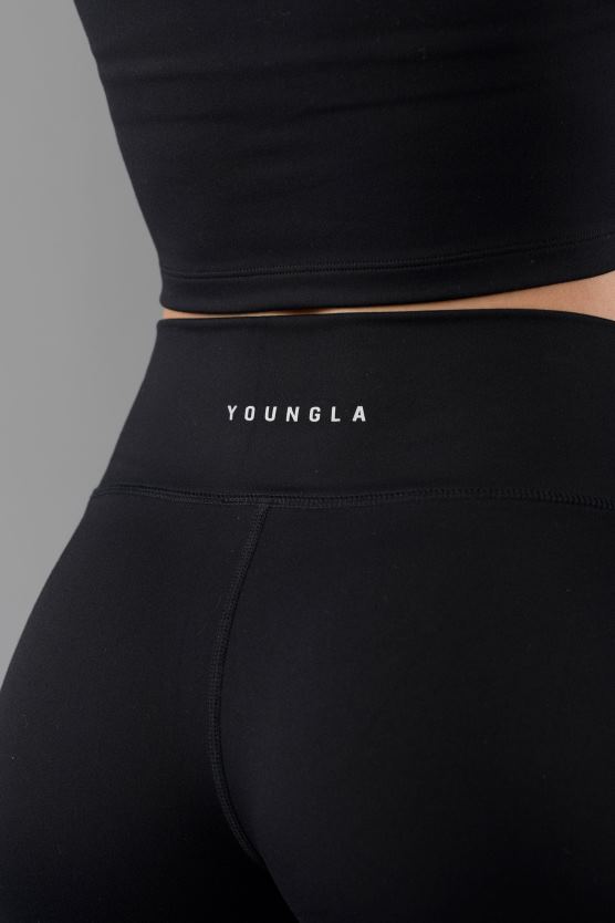 ženy čierna dahlia w110 motorkárske šortky na vyššiu úroveň 3\" YoungLA oblečenie X20441116