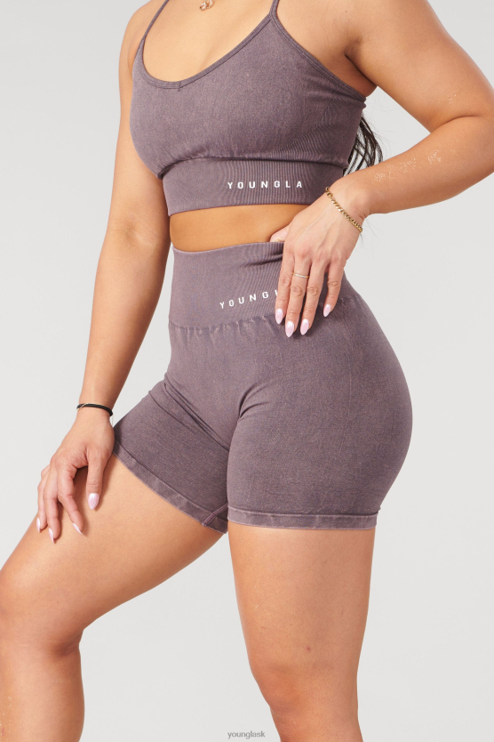 ženy slivková hľuzovka W111 karbónové scrunch motorkárske šortky YoungLA oblečenie X20441112