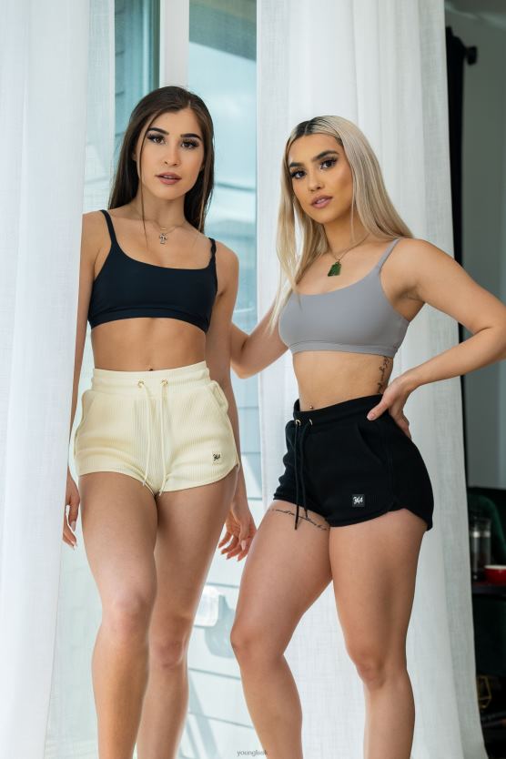 ženy slonovina W113 broskyňové krátke šortky YoungLA oblečenie X20441101