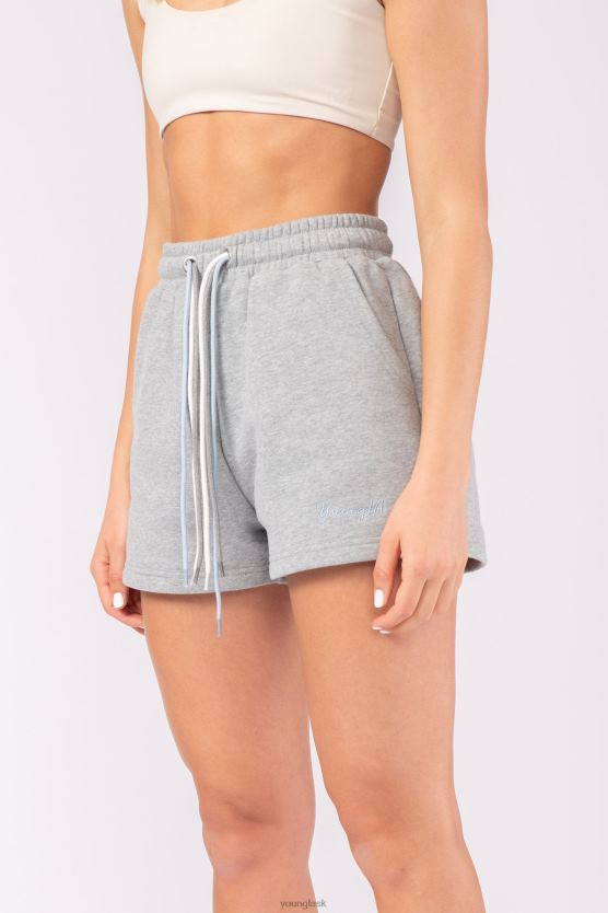 ženy svetlo šedohnedé W107 šortky s tromi šnúrkami YoungLA oblečenie X20441085