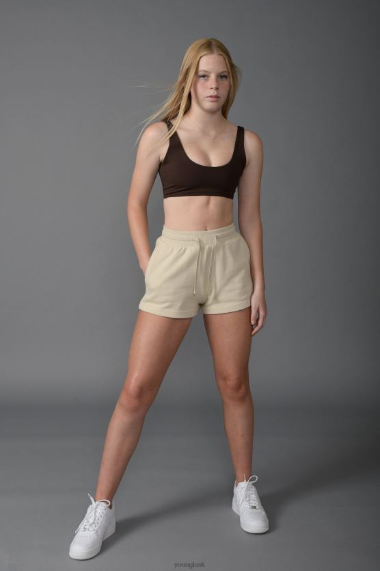 ženy svetlo šedohnedé w101 - každodenné šortky YoungLA oblečenie X20441109
