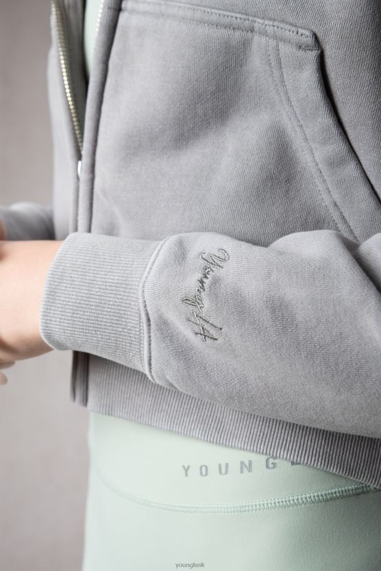 ženy čierna W503 základná mikina na zips YoungLA oblečenie X20441178