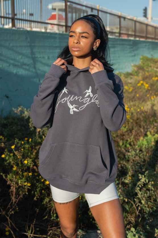 ženy kosť Nadrozmerná mikina w509 kolibrík YoungLA oblečenie X20441184