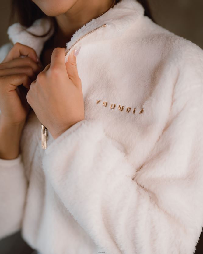 ženy losos W506 plyšový fleecový pulóver YoungLA oblečenie X20441204